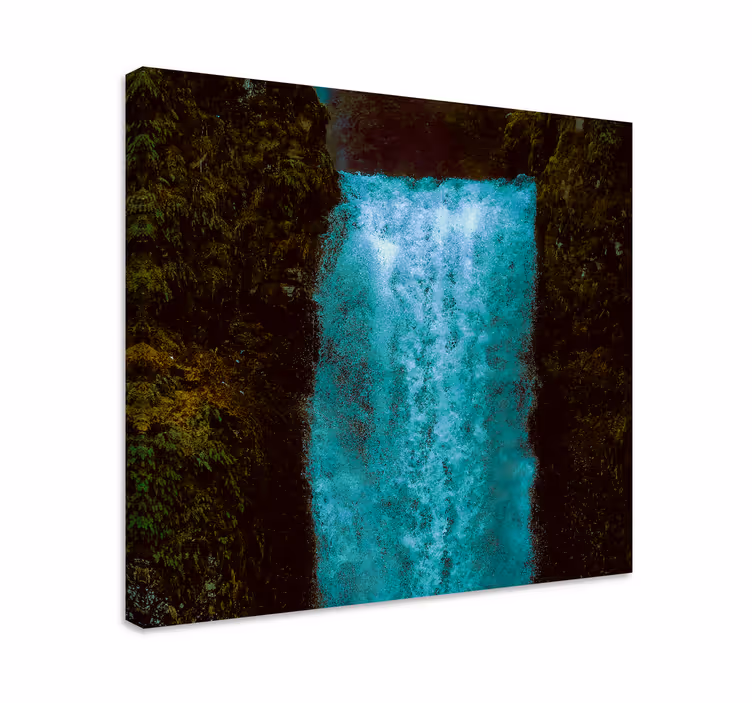 Majestic waterfall cascade platno slika zemljevidov - TenStickers