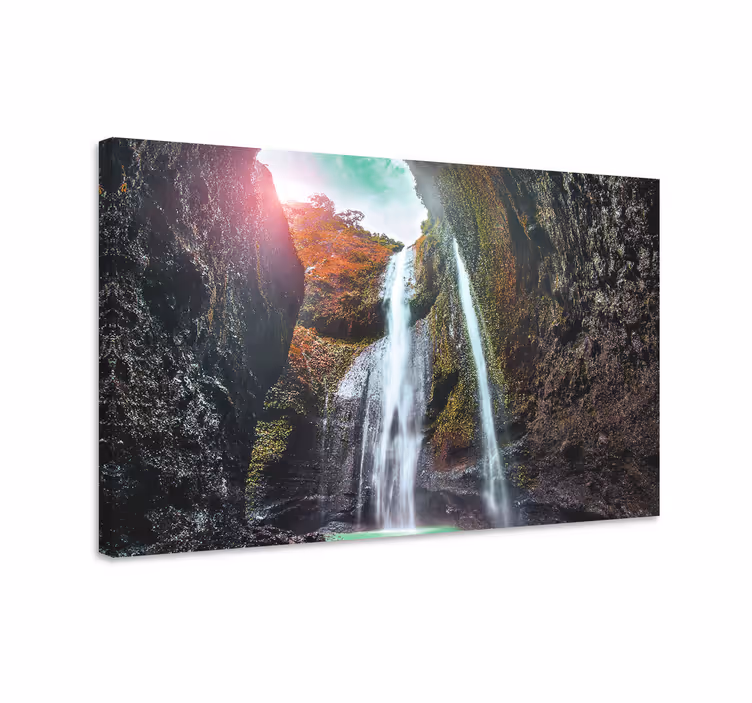 Grand cascade landscape platno slika zemljevidov - TenStickers