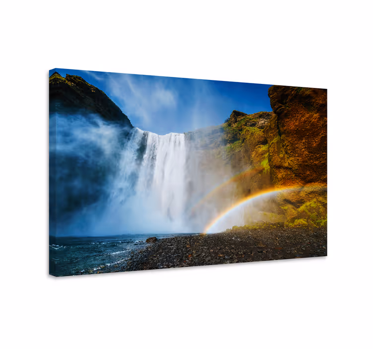 Majestic cascade scenery platno slika zemljevidov - TenStickers