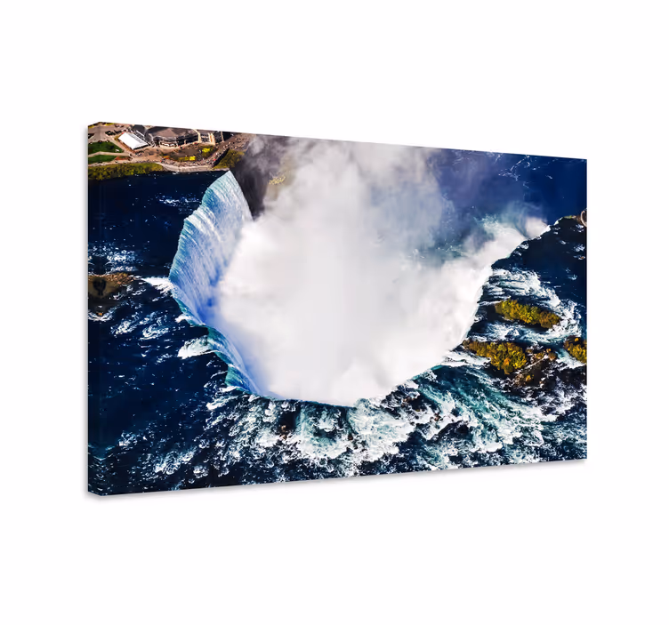 Niagarski slapovi pogled iz zraka platno slika zemljevidov - TenStickers