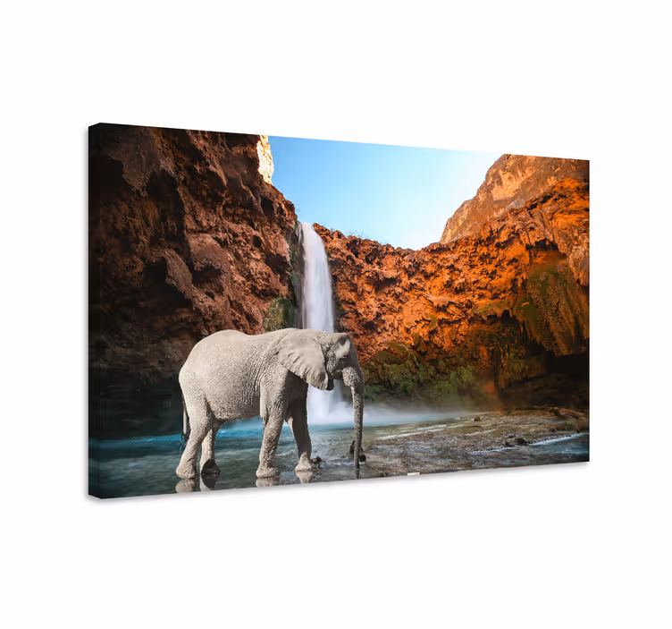 Majestic elephant oasis olifant slika na platnu - TenStickers