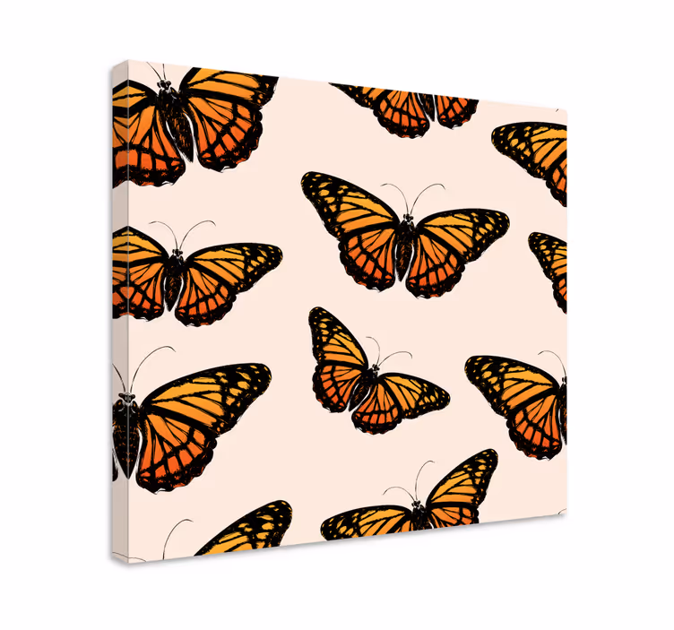 Colorful monarch butterflies na čudovitem platnu - TenStickers