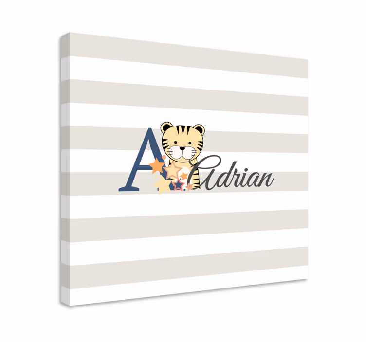 Adrian tiger character mačje platno za steno - TenStickers