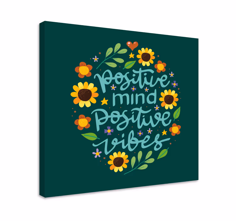 Rože in motivacijsko platno - TenStickers