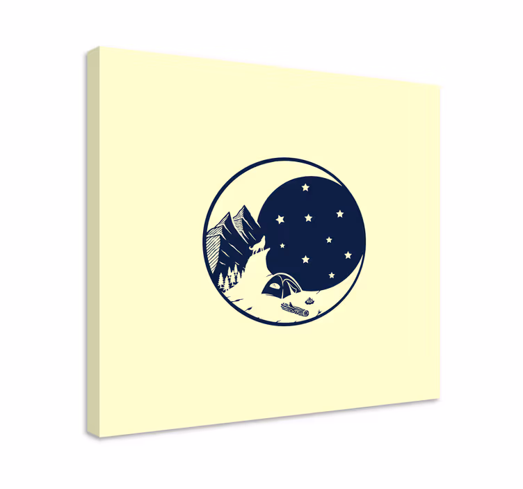 Camping under stars platno slika zemljevidov - TenStickers