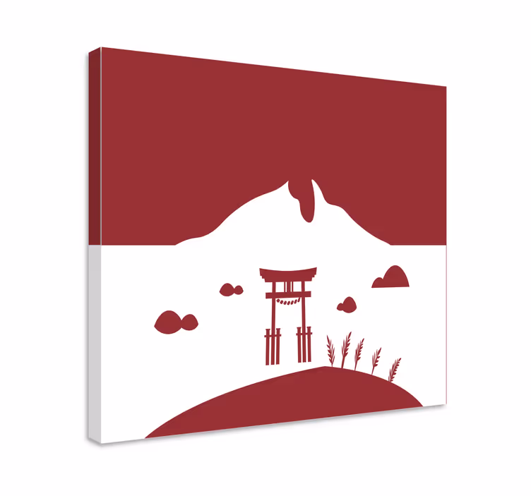Platno slikanje vzhodnih motivov japonska torii vrata - TenStickers