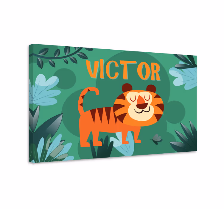 Srčkan tigrast fant z imenom po meri - TenStickers