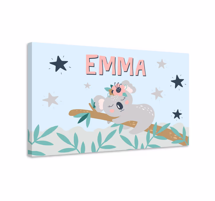 Luštna koala za dekle prilagojeno platno - TenStickers