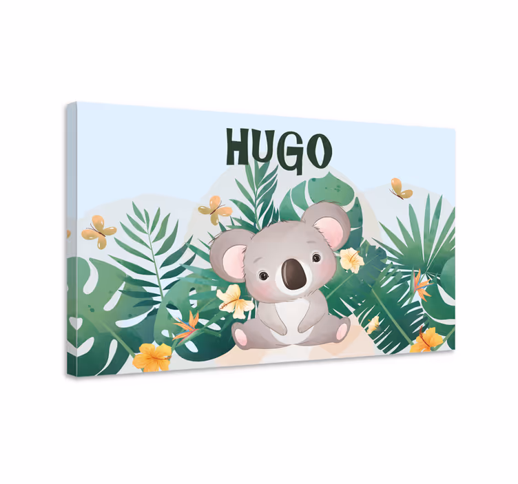 Ljubka koala za fanta z imenom platno - TenStickers