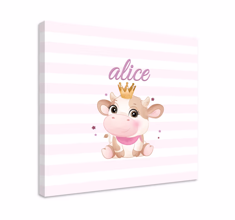 Cute cow princess platna slike z motivi živali - TenStickers