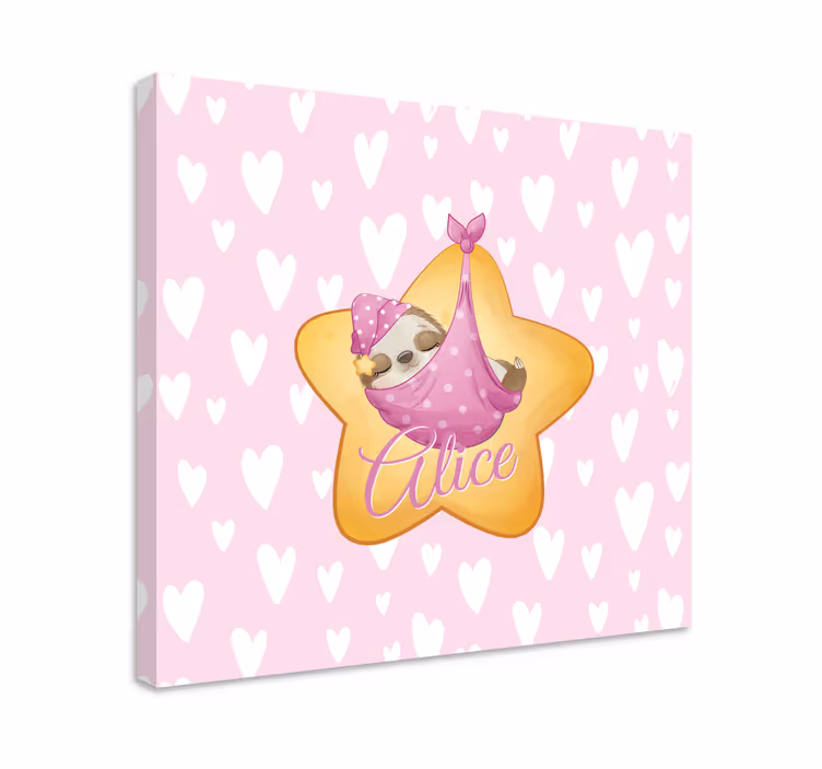 Sleeping sloth star platno za dojenčke - TenStickers