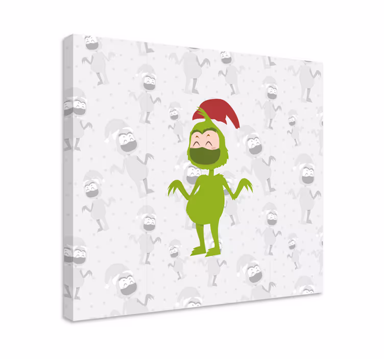Happy green character kompozicija ljudi in likov - TenStickers