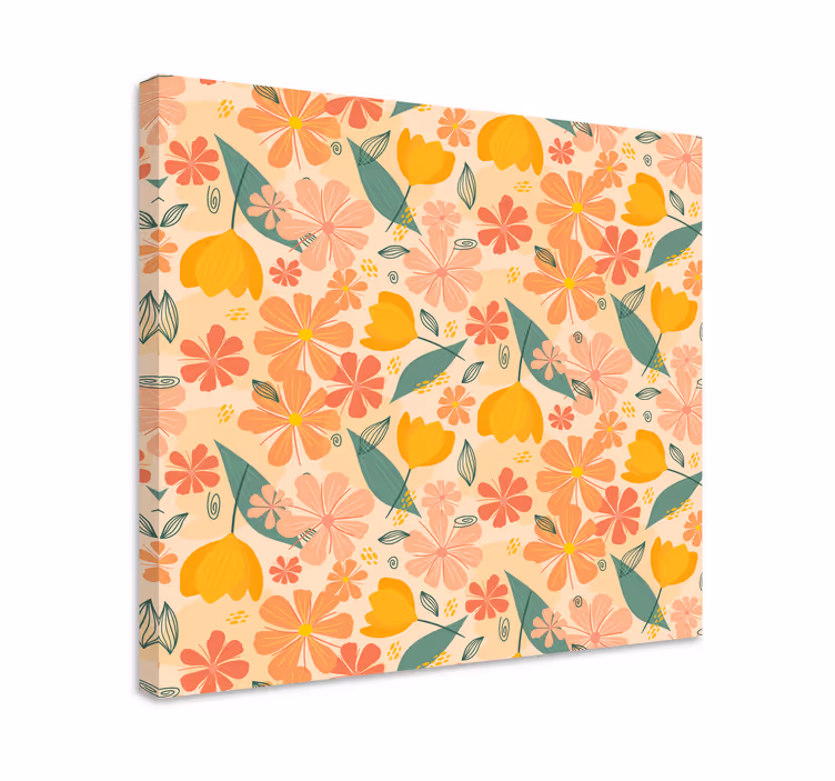 Botanical inspired composition slikarsko platno z rastlinami - TenStickers