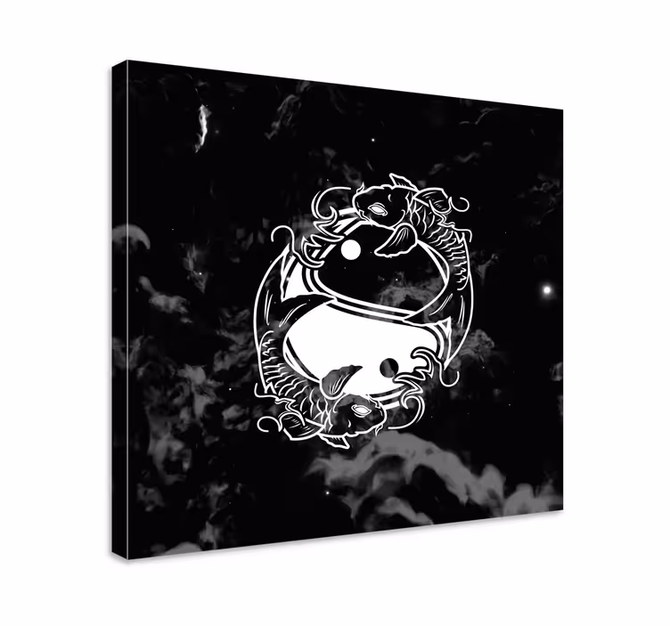 Yin yang bilanca rib zen platno - TenStickers