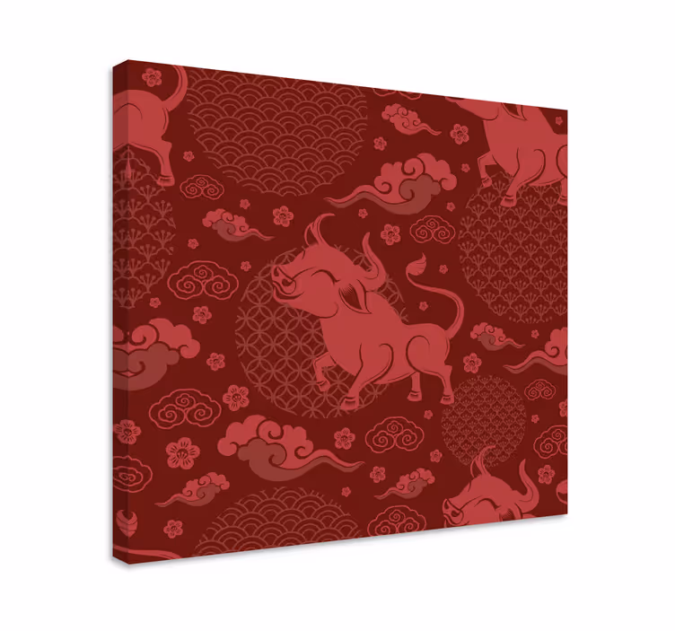 Retro platno v kitajskem slogu vintage vzorec - TenStickers