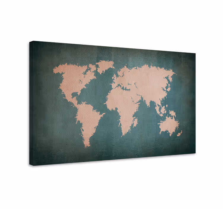 Stylized world map platno s sliko sveta - TenStickers
