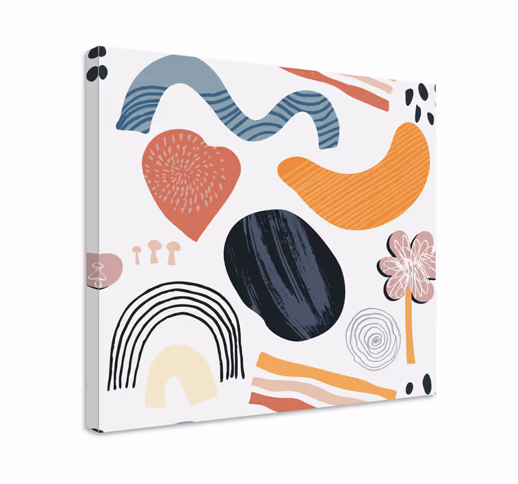 Vibrant natural forms povzetek na platnu - TenStickers