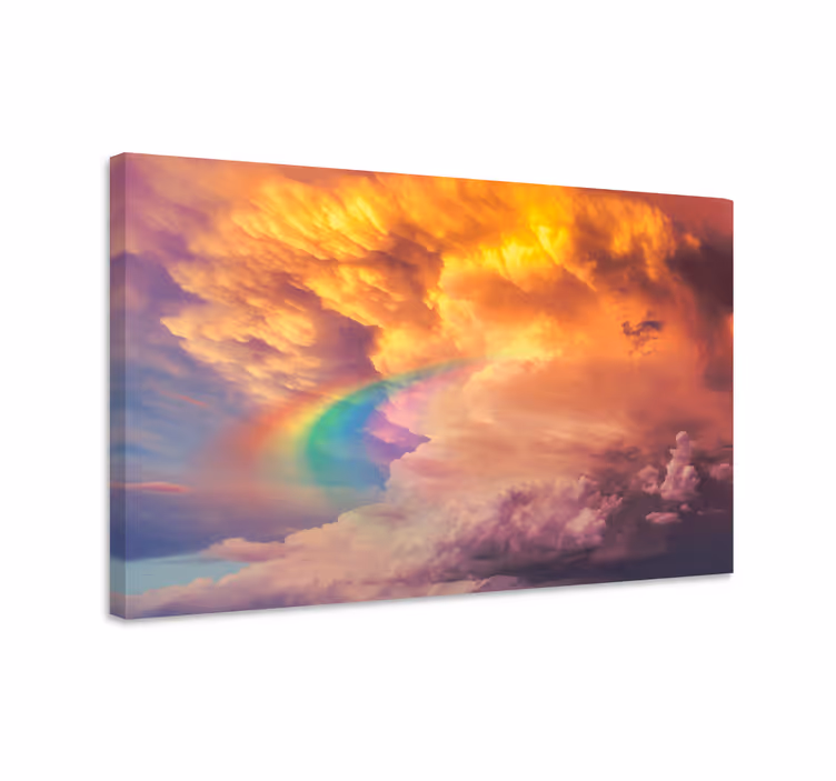 Vivid cloudscape rainbow platno zemljevidov - TenStickers