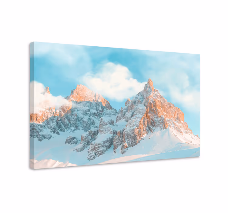 Majestic mountain peaks platno slika zemljevidov - TenStickers