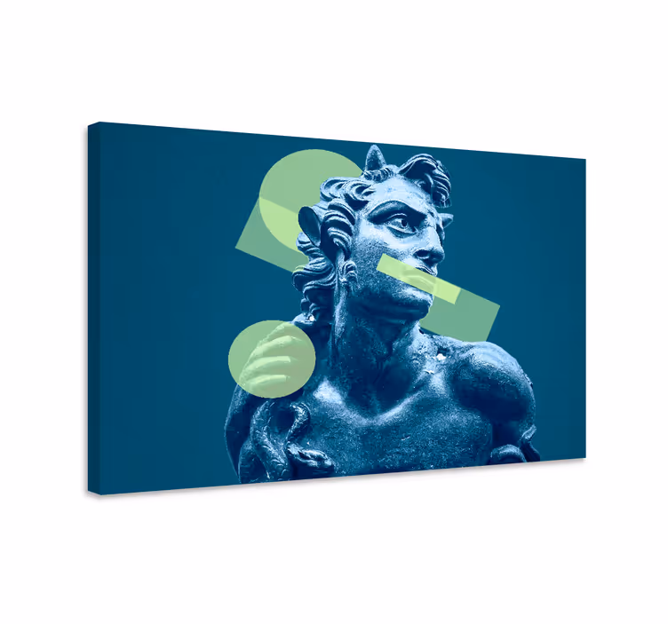Marmorni kip z zelenimi odtisi platna - TenStickers