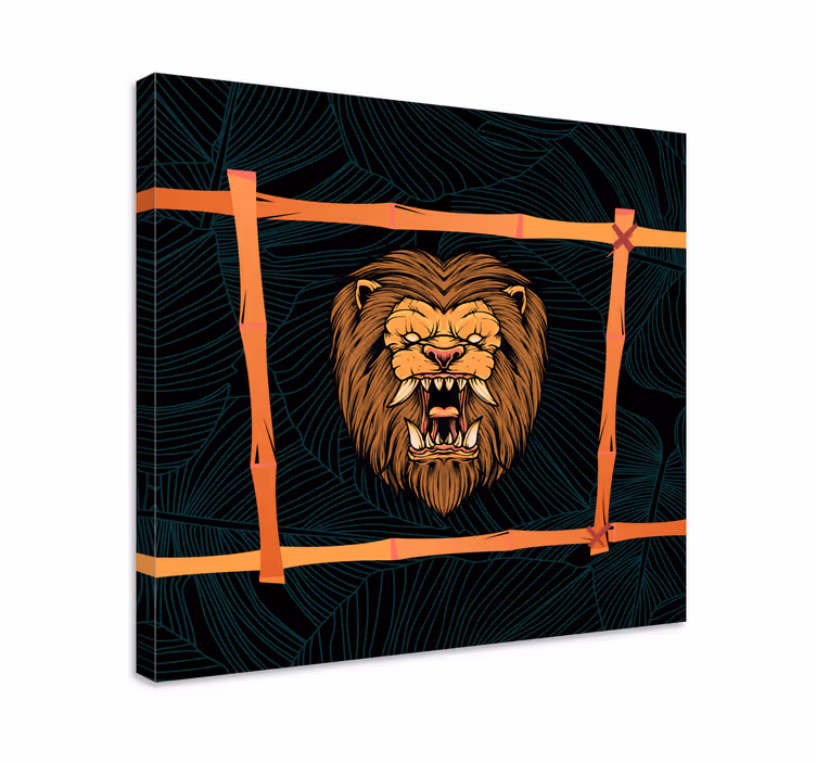 Majestic lion head platna slike z motivi živali - TenStickers