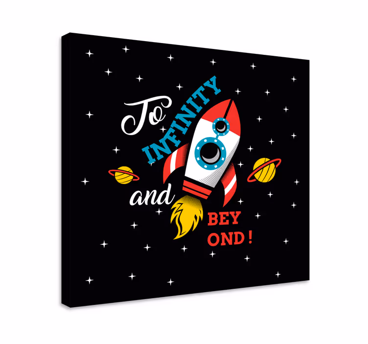 Rocket adventure platno z dinozavrom - TenStickers