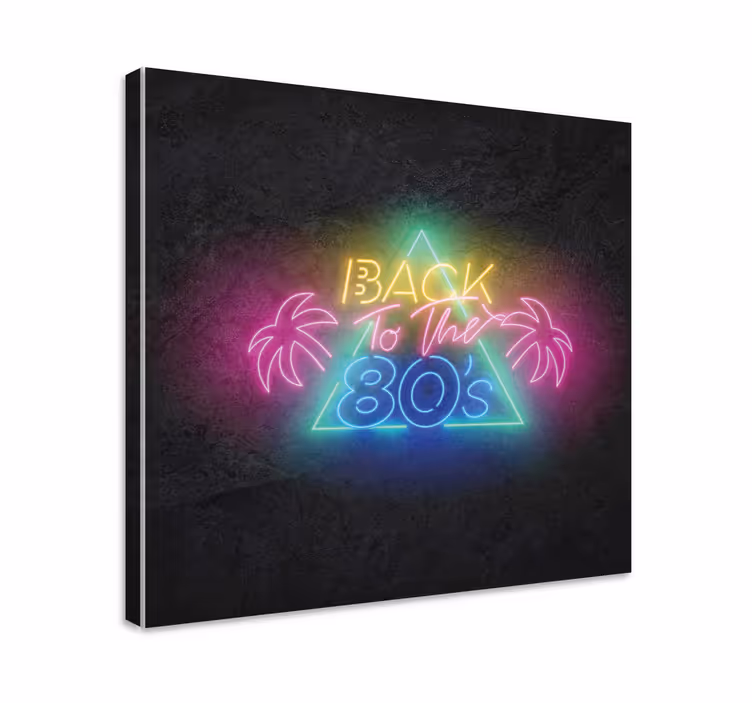 Neonska retro fraza platno s citatom za notranjo opremo - TenStickers
