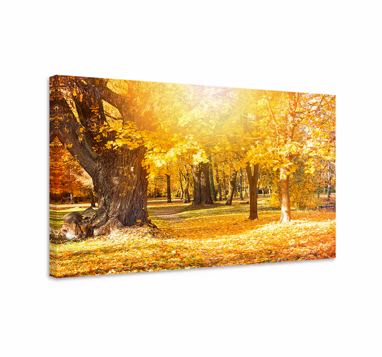 Fall woodland trail platna z enojnim drevesom - TenStickers