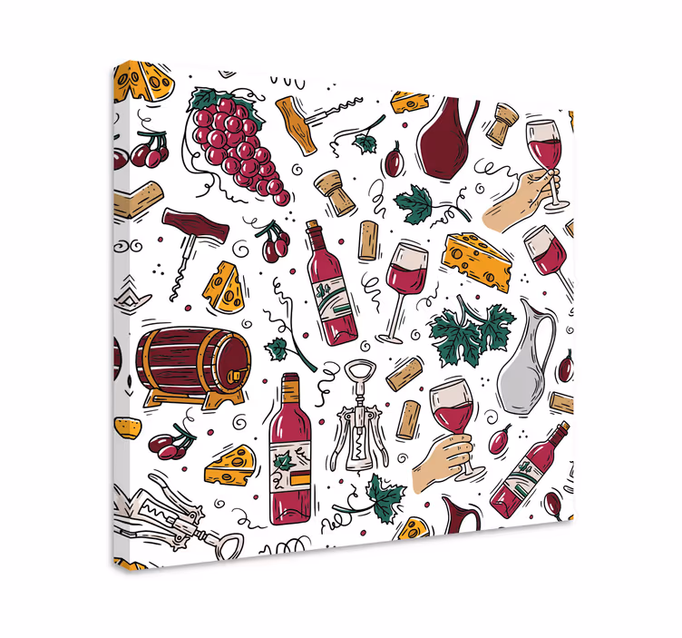 Wine tasting fun na platnu športnih slik - TenStickers