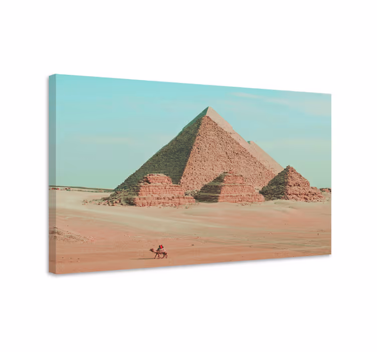Piramide v gizi na platnu z mestnimi slikami - TenStickers
