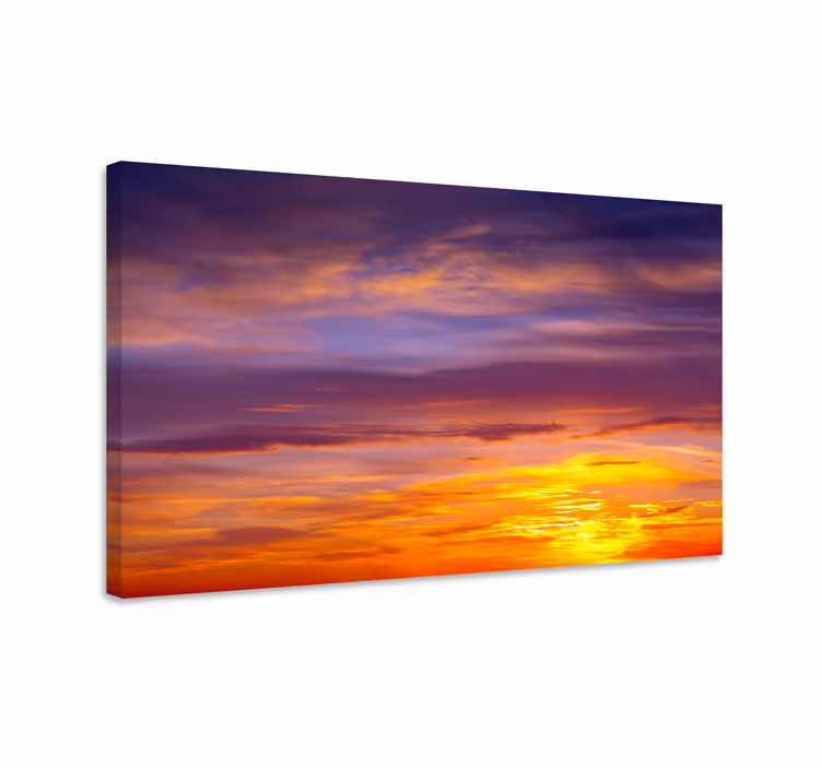 Majestic sunset scene platno slika zemljevidov - TenStickers