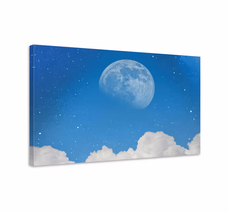 Luna na nebu platno slika zemljevidov - TenStickers