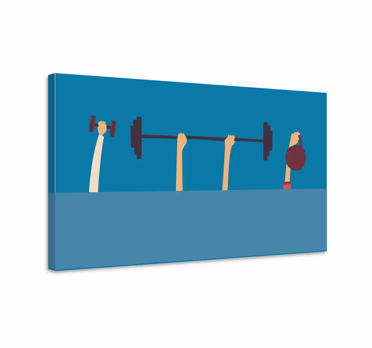 Fitness equipment hands platno slik športa - TenStickers
