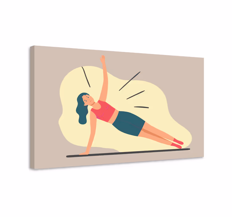 Fitness pose na platnu športne slike - TenStickers