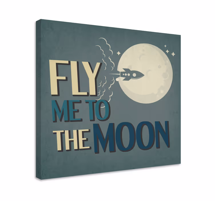 Odleti me na platno predsoba lune - TenStickers