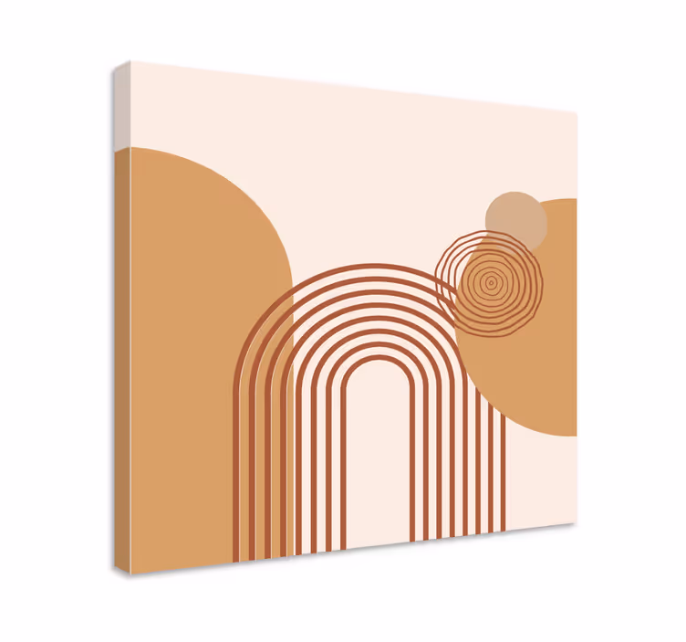 Curved line arrangement platno slike geometrijski vzorci - TenStickers