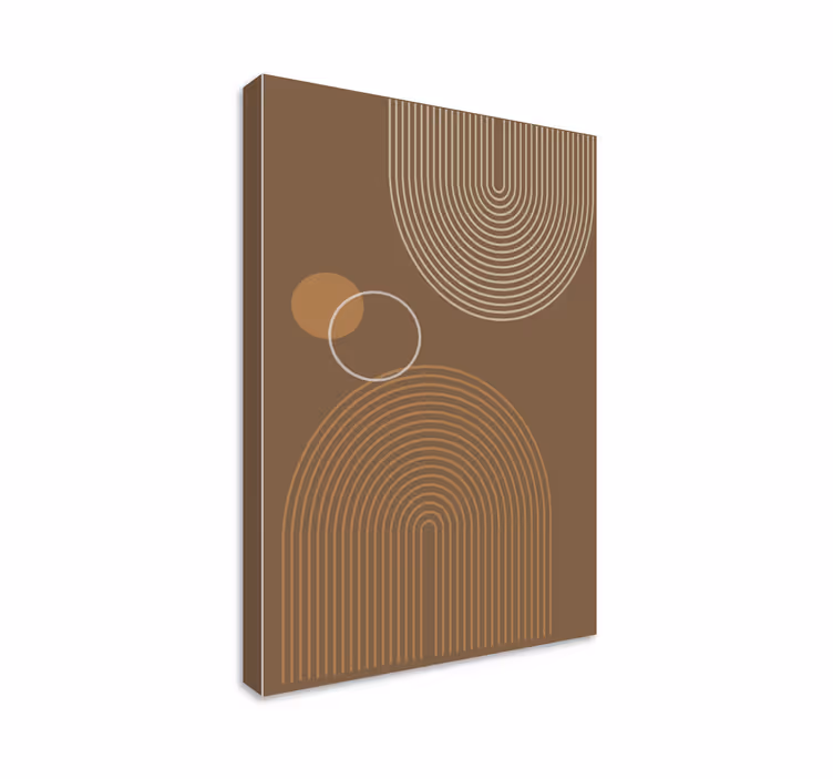 Curved line patterns na platnu z geometrijskimi vzorci - TenStickers
