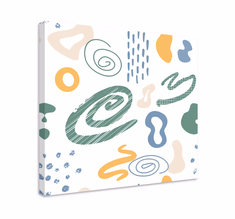 Dynamic swirling forms povzetek na platnu - TenStickers