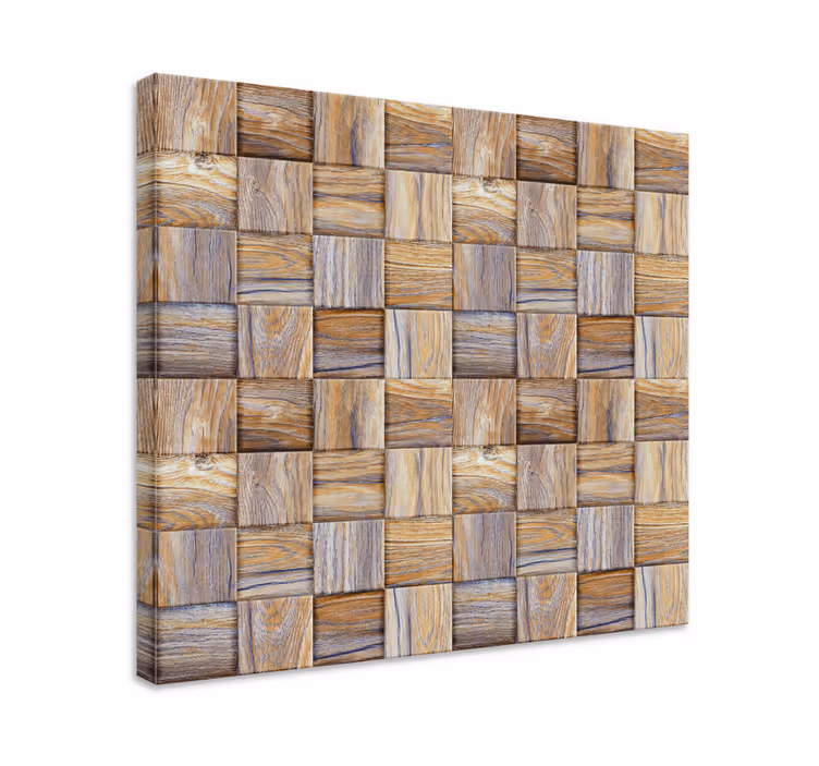 Rustic wood blocks platno slikanje dekoracija - TenStickers
