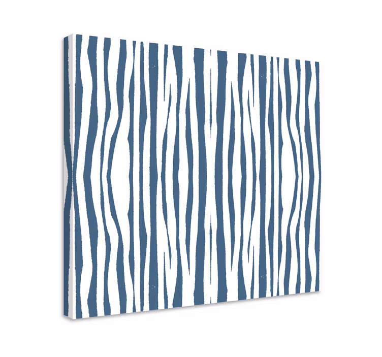 Striped animal pattern platno z rožami in rastlinami - TenStickers
