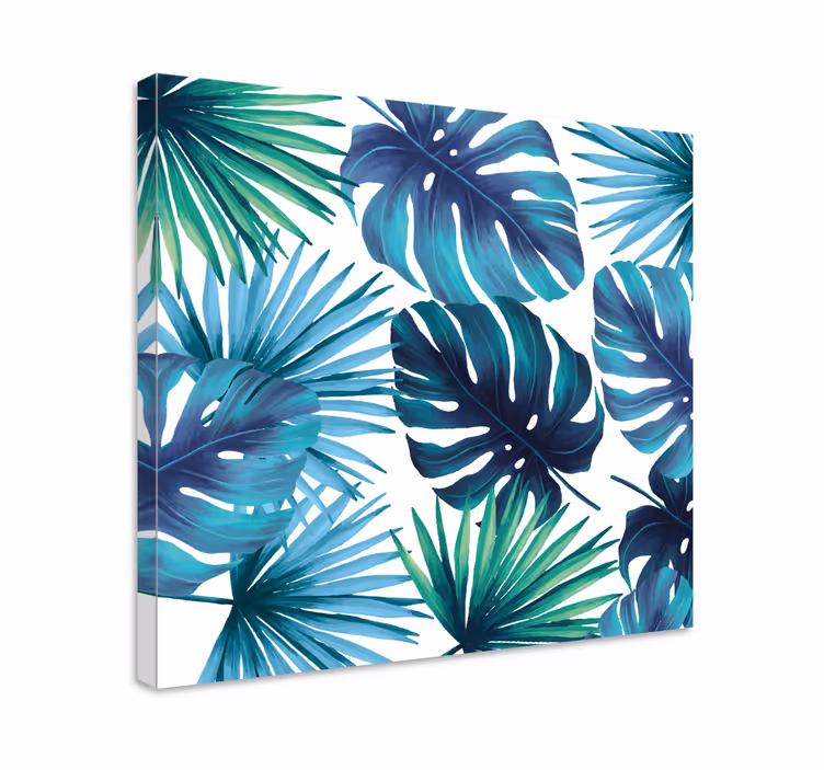 Tropical leaf pattern slikarsko platno z rastlinami - TenStickers