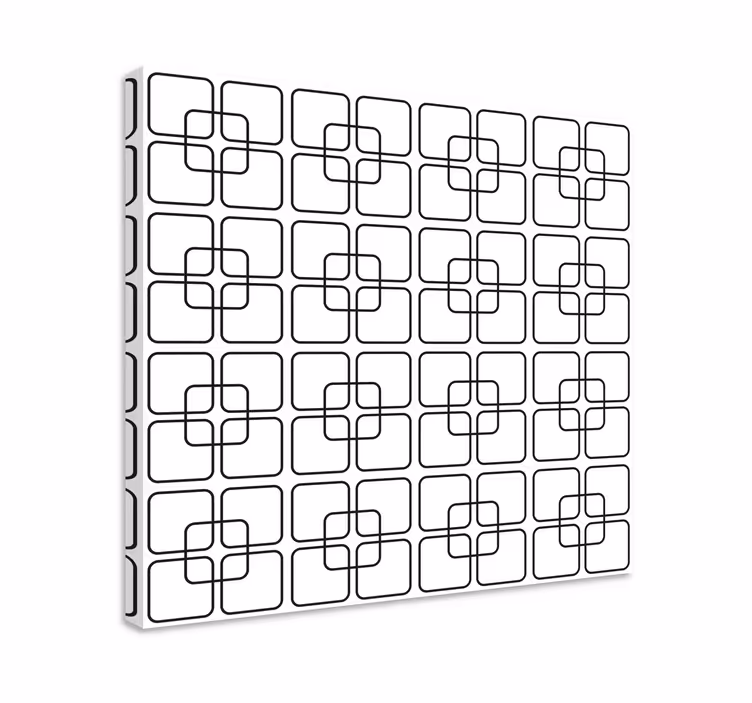 Intricate square pattern na platnu z geometrijskimi vzorci - TenStickers
