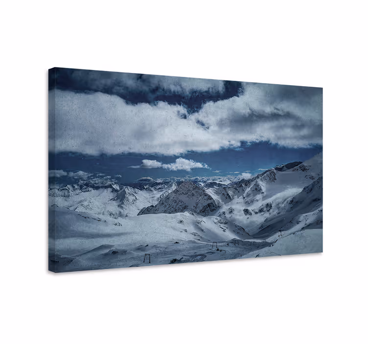 Majestic snowy peaks platno slika zemljevidov - TenStickers
