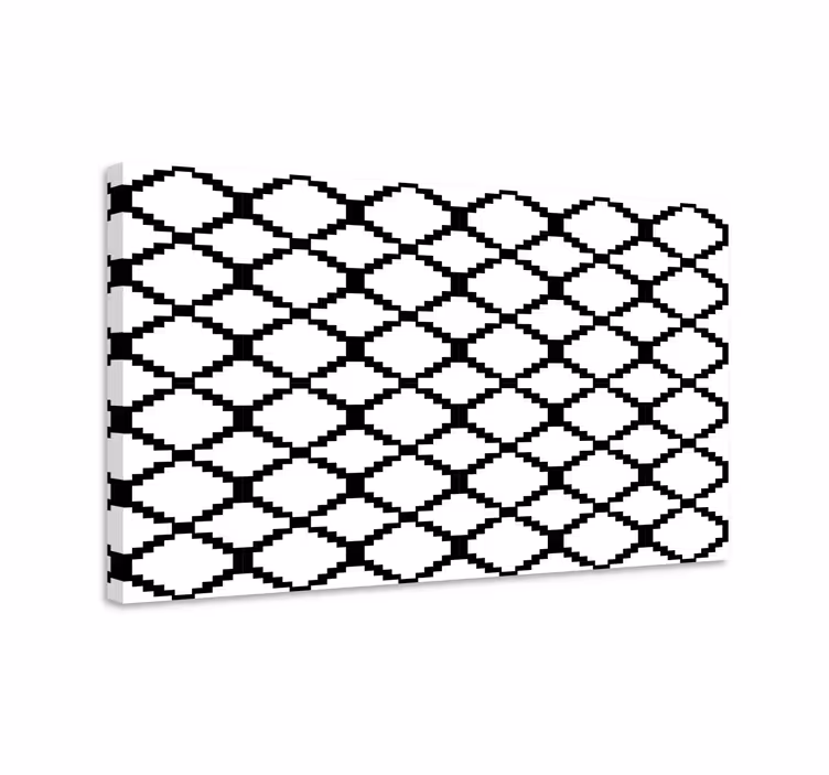 črno-beli vzorec platno slike geometrijski vzorci - TenStickers
