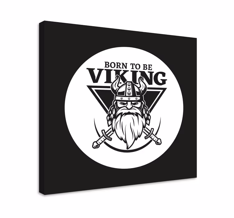 Emblem vikinškega bojevnika platno slikanje slike z risbami - TenStickers