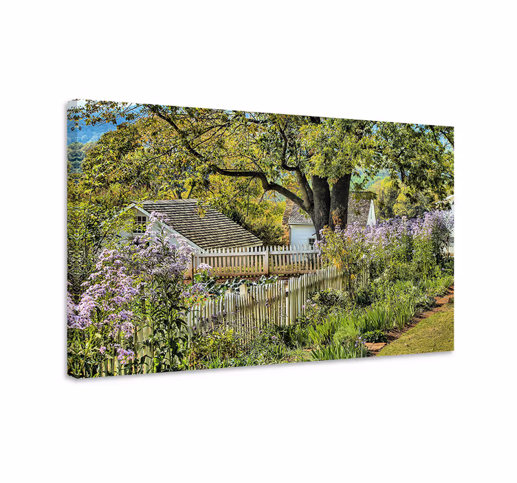 Charming garden path na platnu z zemljevidi - TenStickers