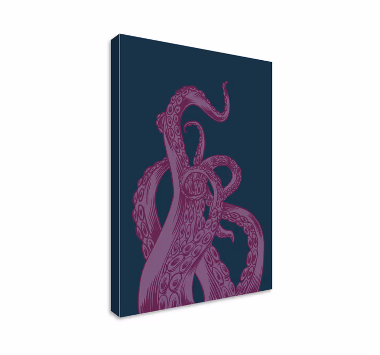 Octopus tentacles design platno slikanje rib - TenStickers