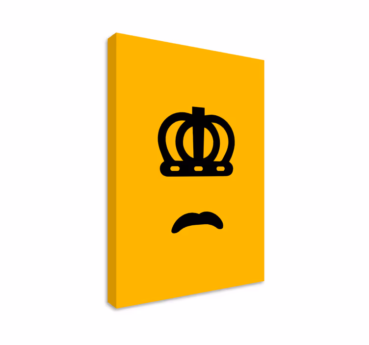 Crown face emblem povzetek na platnu - TenStickers