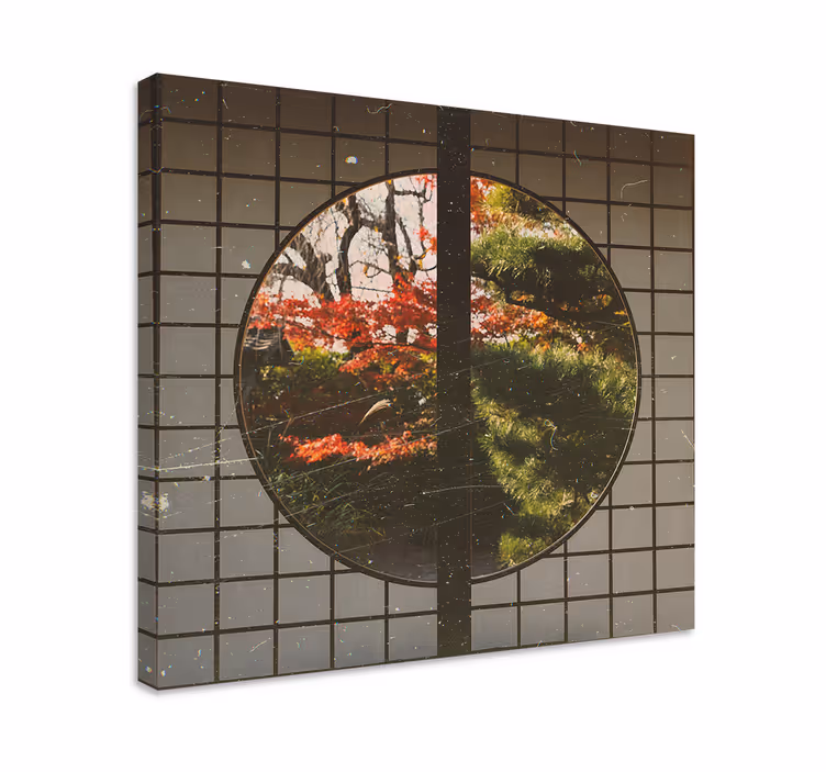 Japanese garden serenity platno zemljevidov - TenStickers