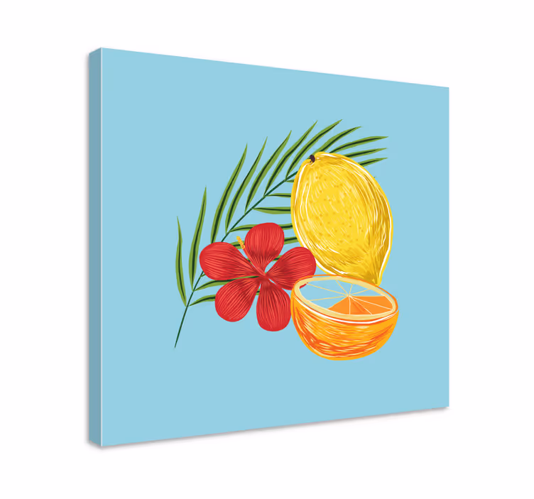 Pastelne limone sadje design kuhinja stenski tisk - TenStickers